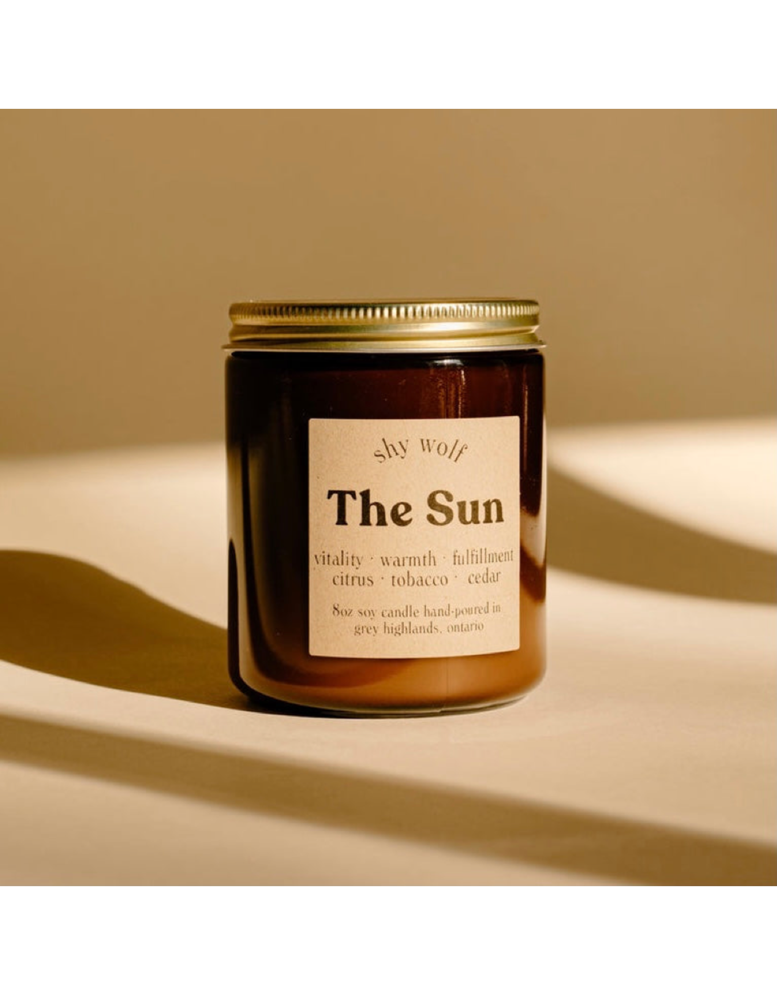 Shy Wolf - Soy Candle / The Sun, Tarot Collection, 8oz
