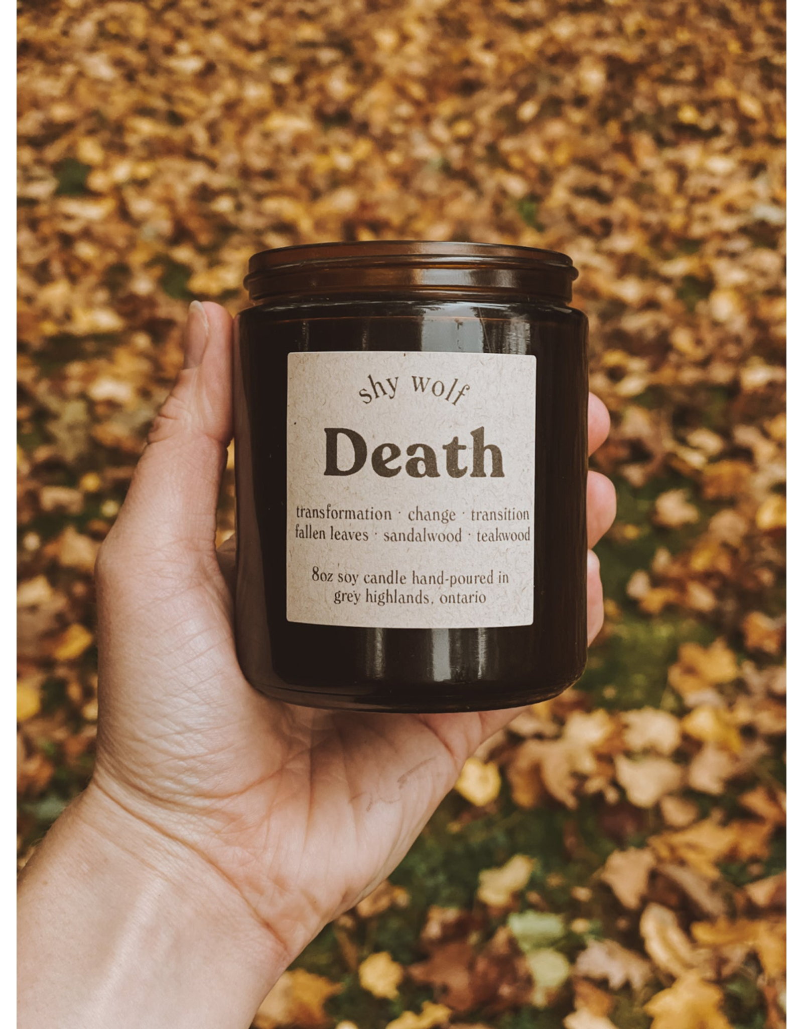 Shy Wolf - Soy Candle / Death, Tarot Collection, 8oz