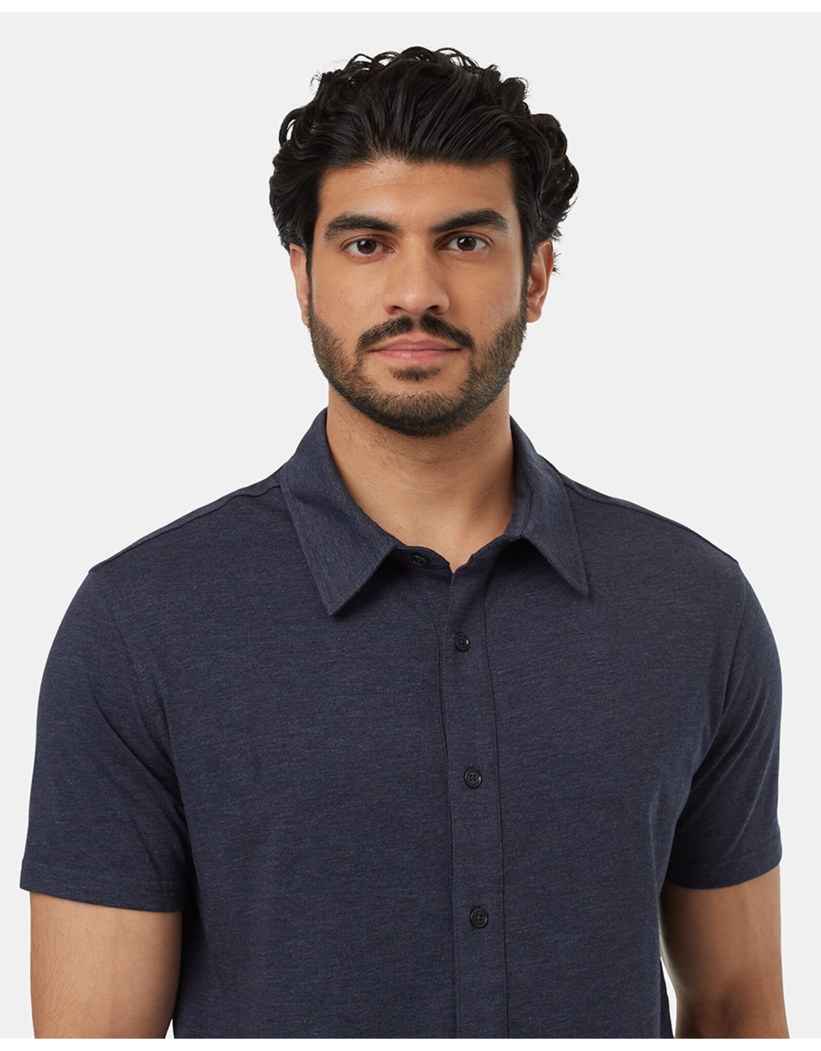 Tentree - Eco Short Sleeve Shirt / Blue Mix