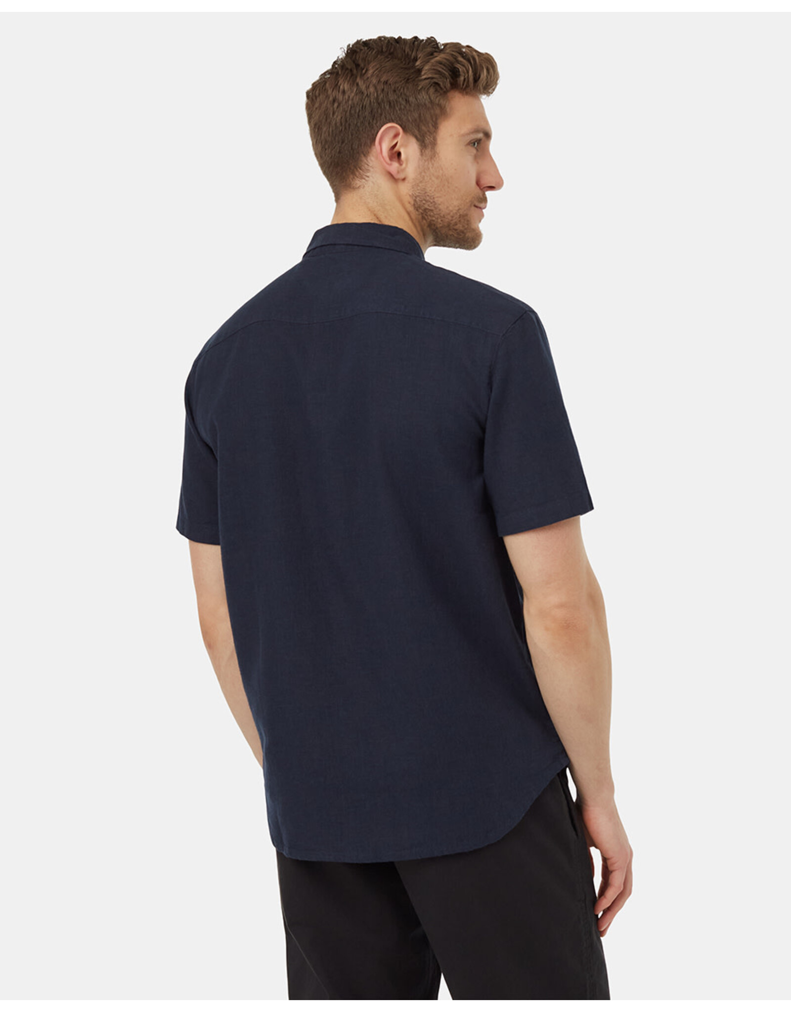 Tentree - Hemp Short Sleeve Shirt / Blue