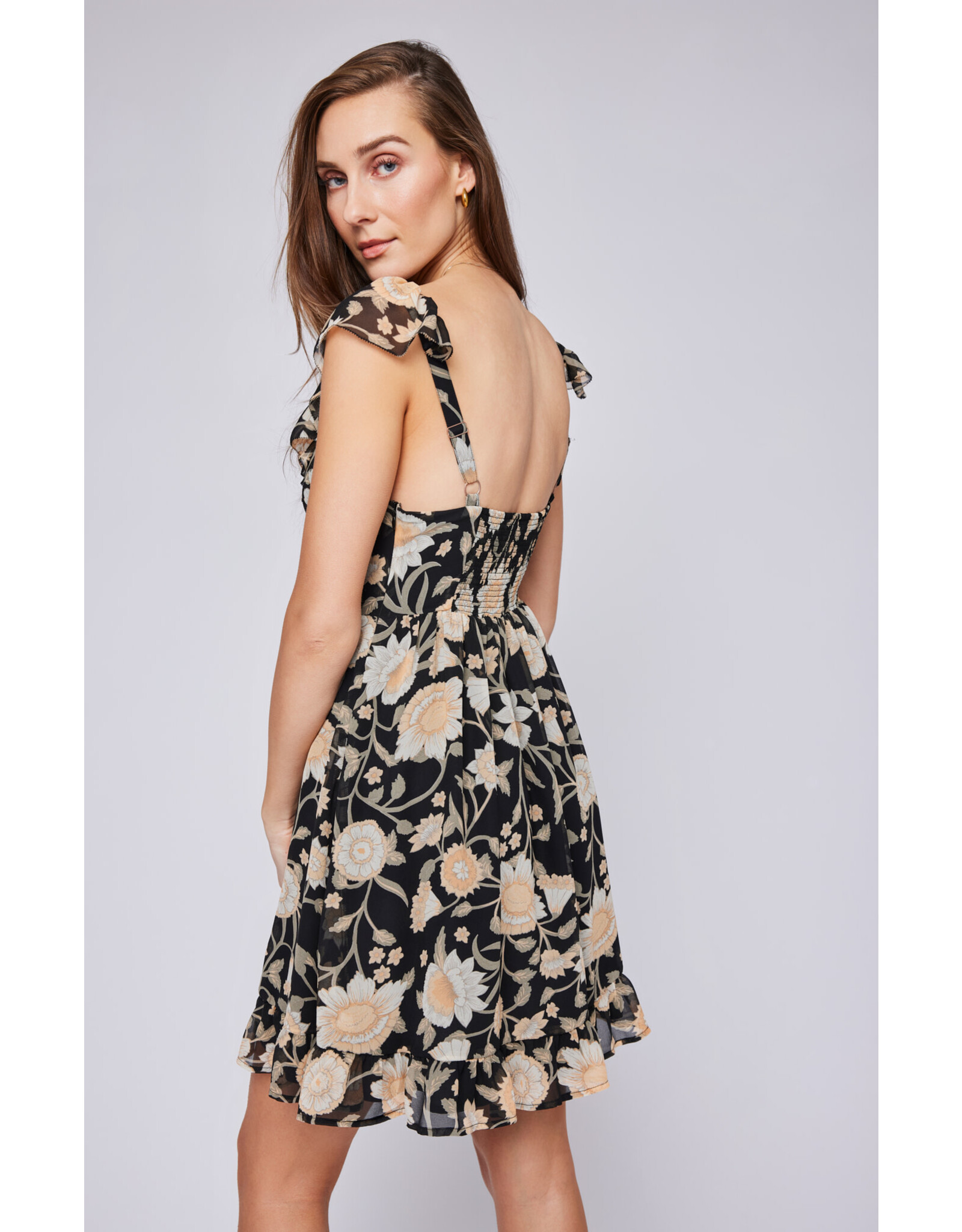 Gentle Fawn - Floral Dress / Black