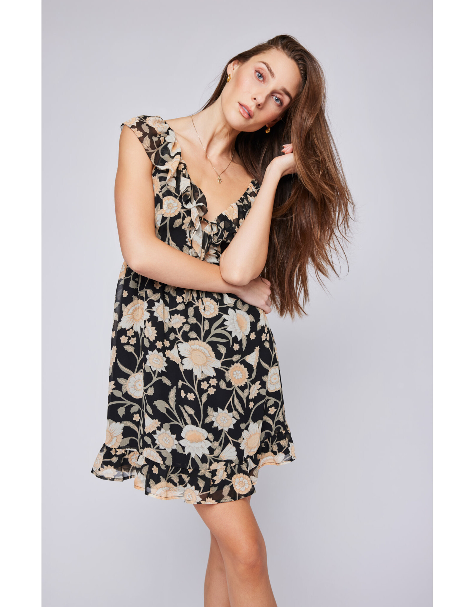 Gentle Fawn - Floral Dress / Black