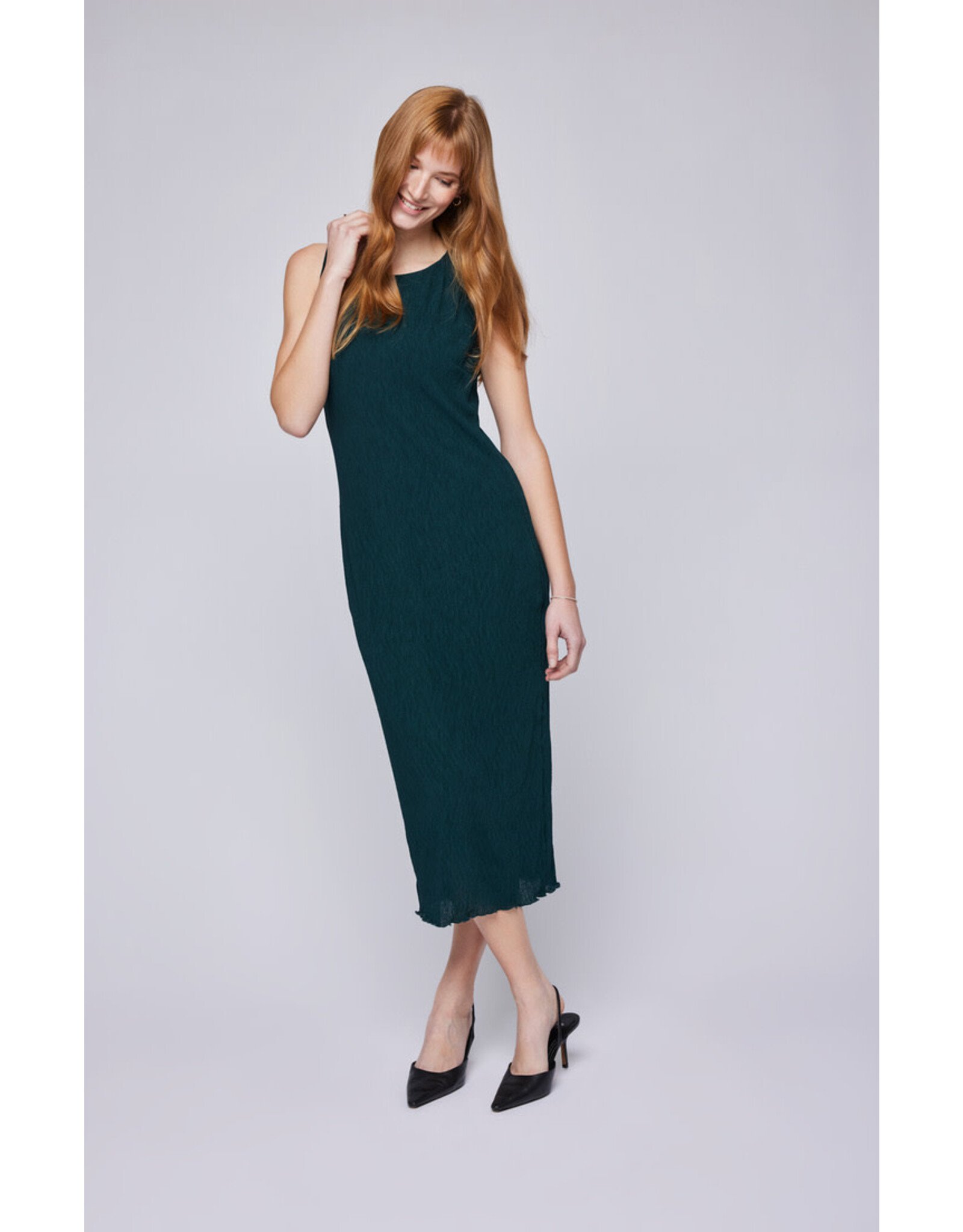 Gentle Fawn - Micro Pleat Dress / Green