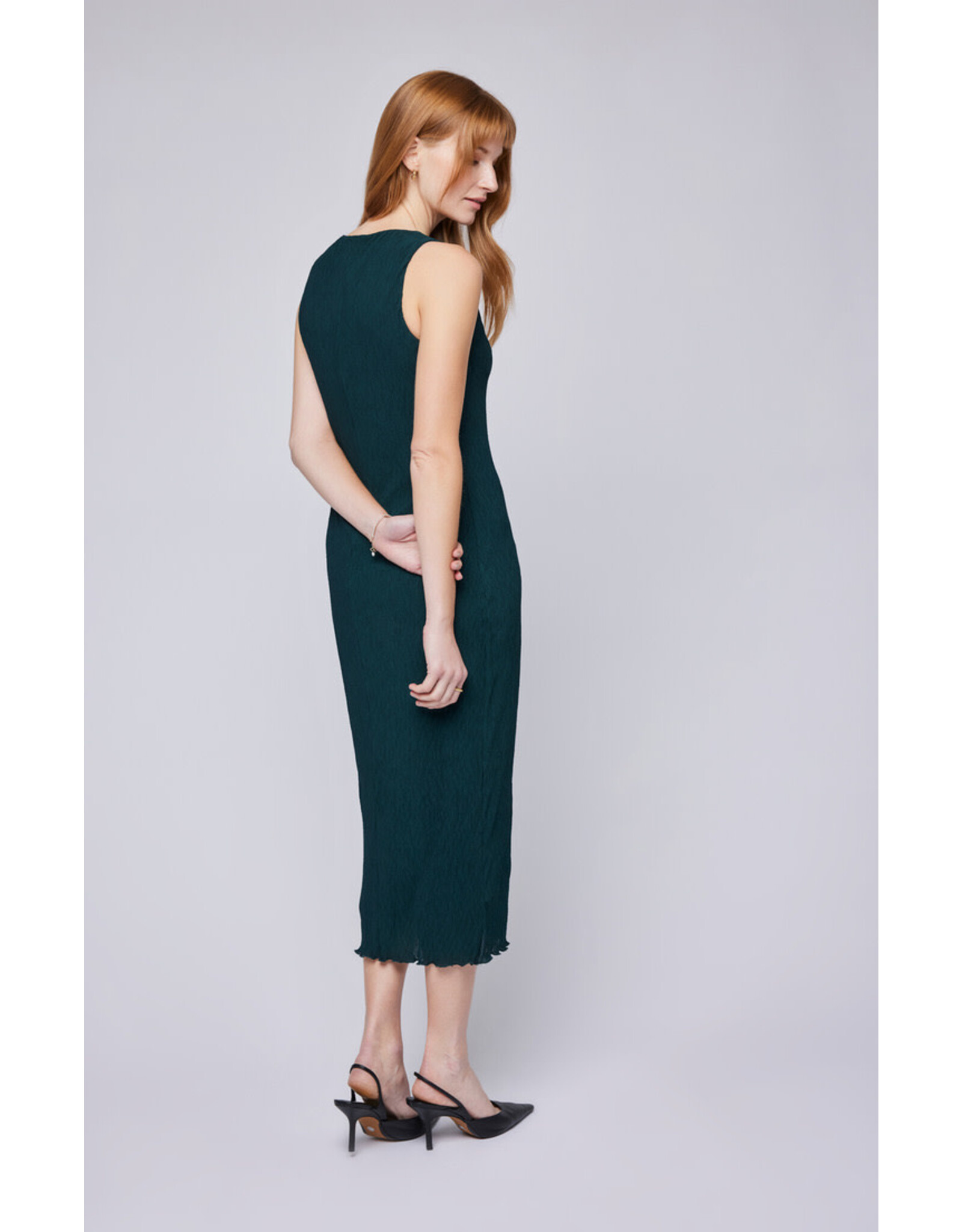 Gentle Fawn - Micro Pleat Dress / Green