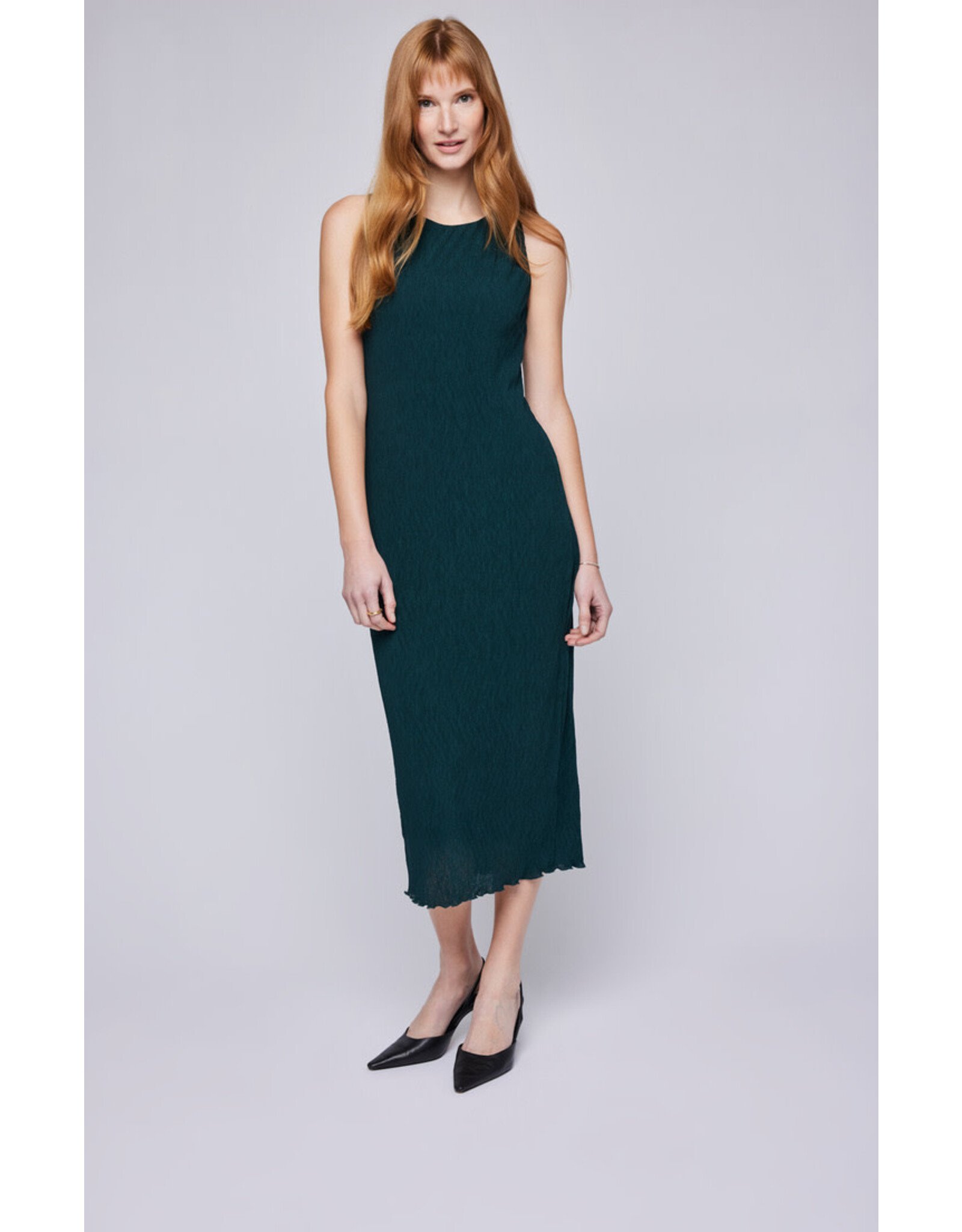 Gentle Fawn - Micro Pleat Dress / Green