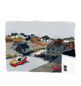 The Independent Mercantile Co. Kat Frick Miller - Print / Lobster Boat in Peggy's Cove, 11 x 14"