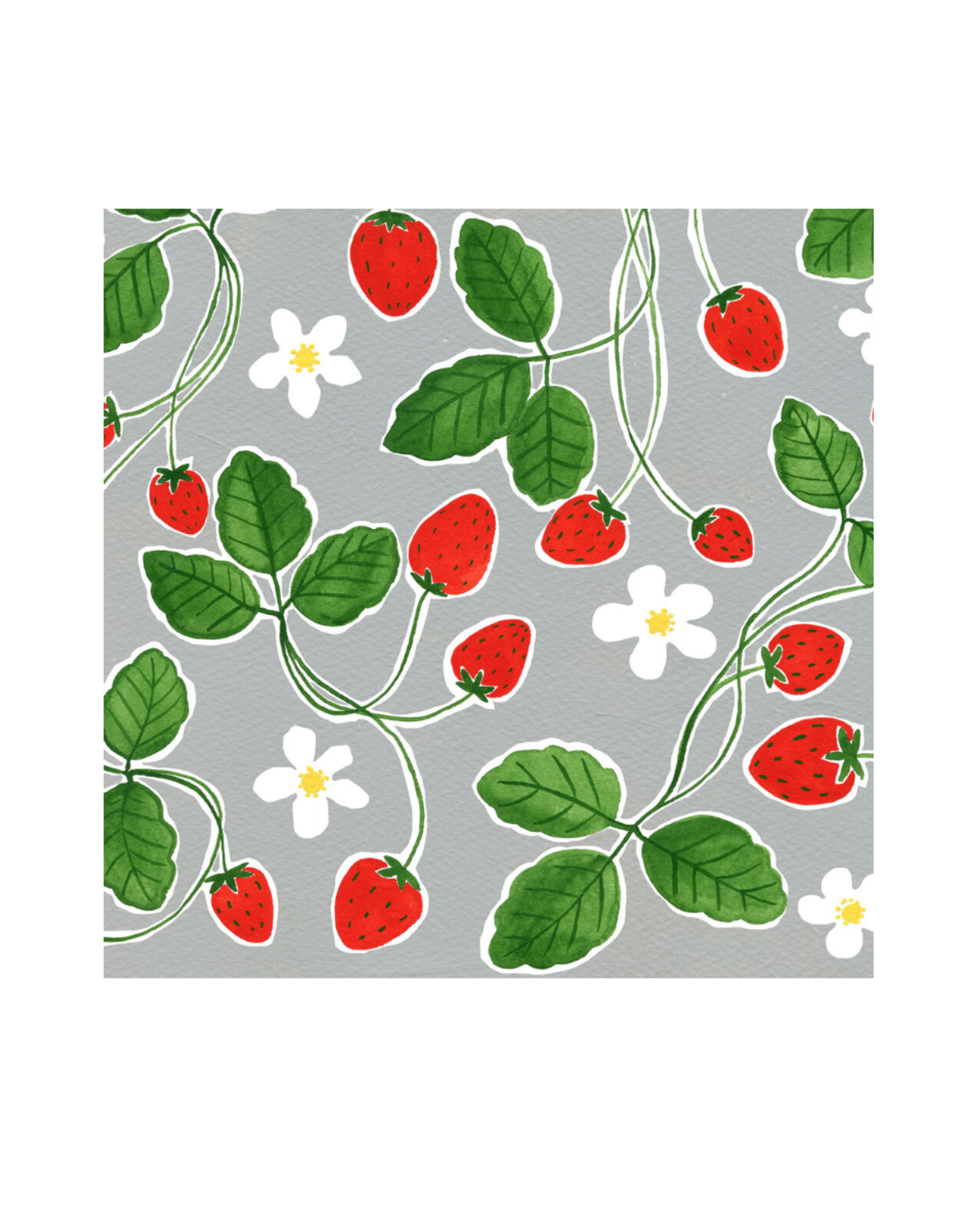 TIMCo Kat Frick Miller - Card / Strawberries, 5.75 x 5.75"