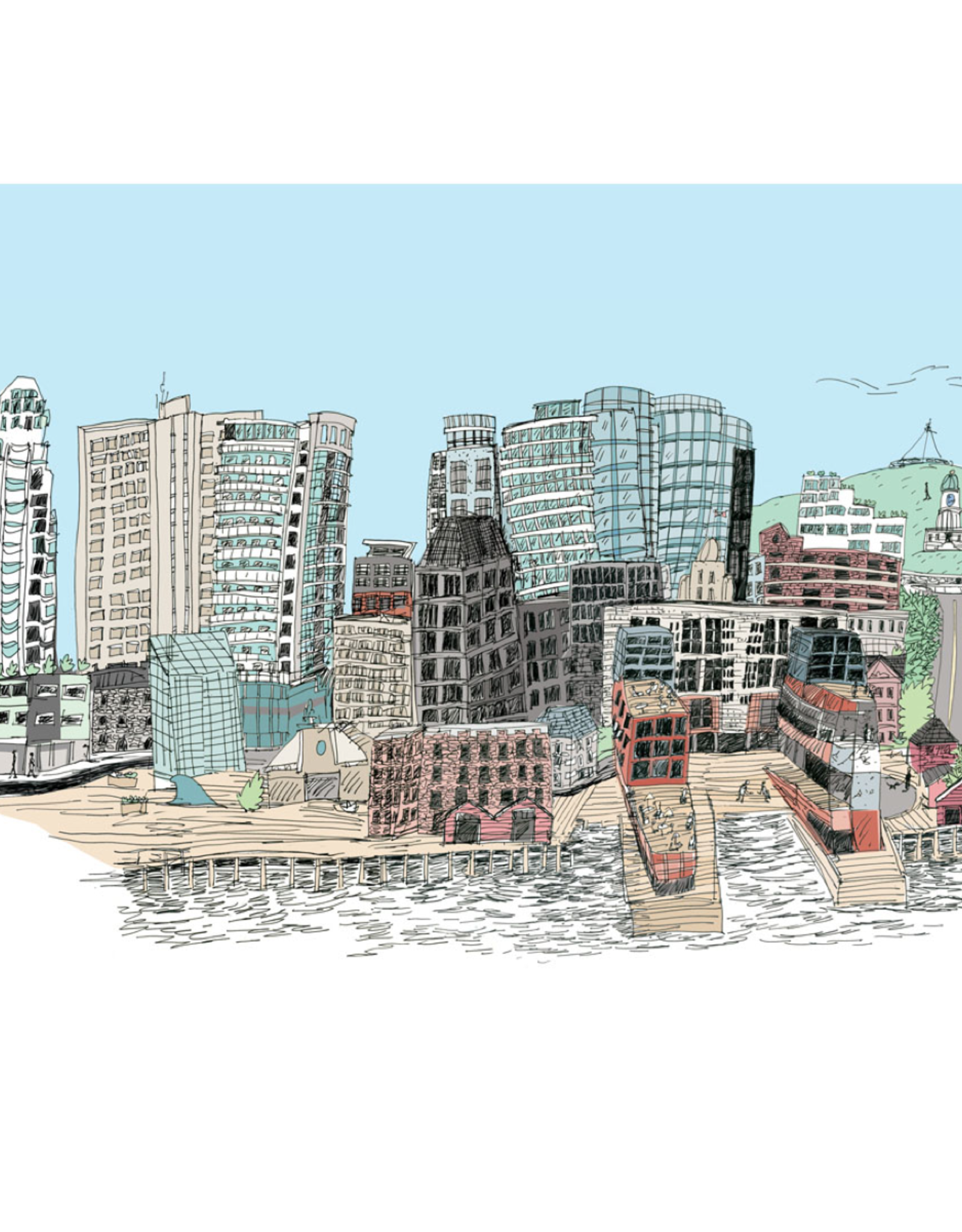 Emma Fitzgerald - Print / Halifax Skyline, 8.5 x 11"