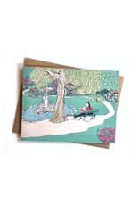 Emma Fitzgerald - Card / Reading in the Public Gardens, 4.25 x 5.5"