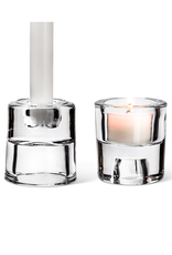 ATT - Taper & Tealight Candle Holder / Reversible, Glass, 2.5"