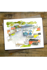 Kat Frick Miller -  Card / Boats, 4.25 x 5.5"