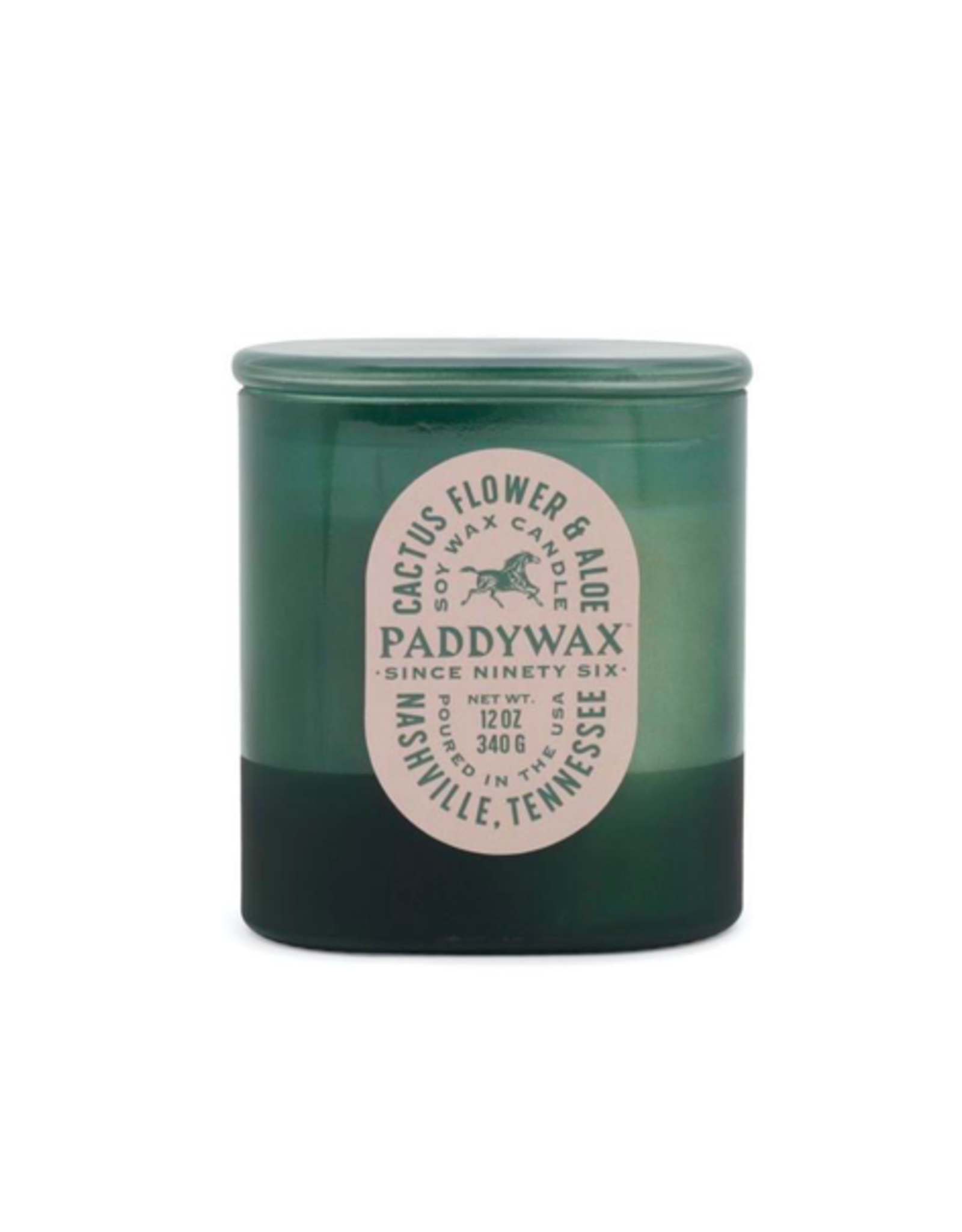 PAX - Soy Candle / Cactus Flower & Aloe, Green Glass, 12oz
