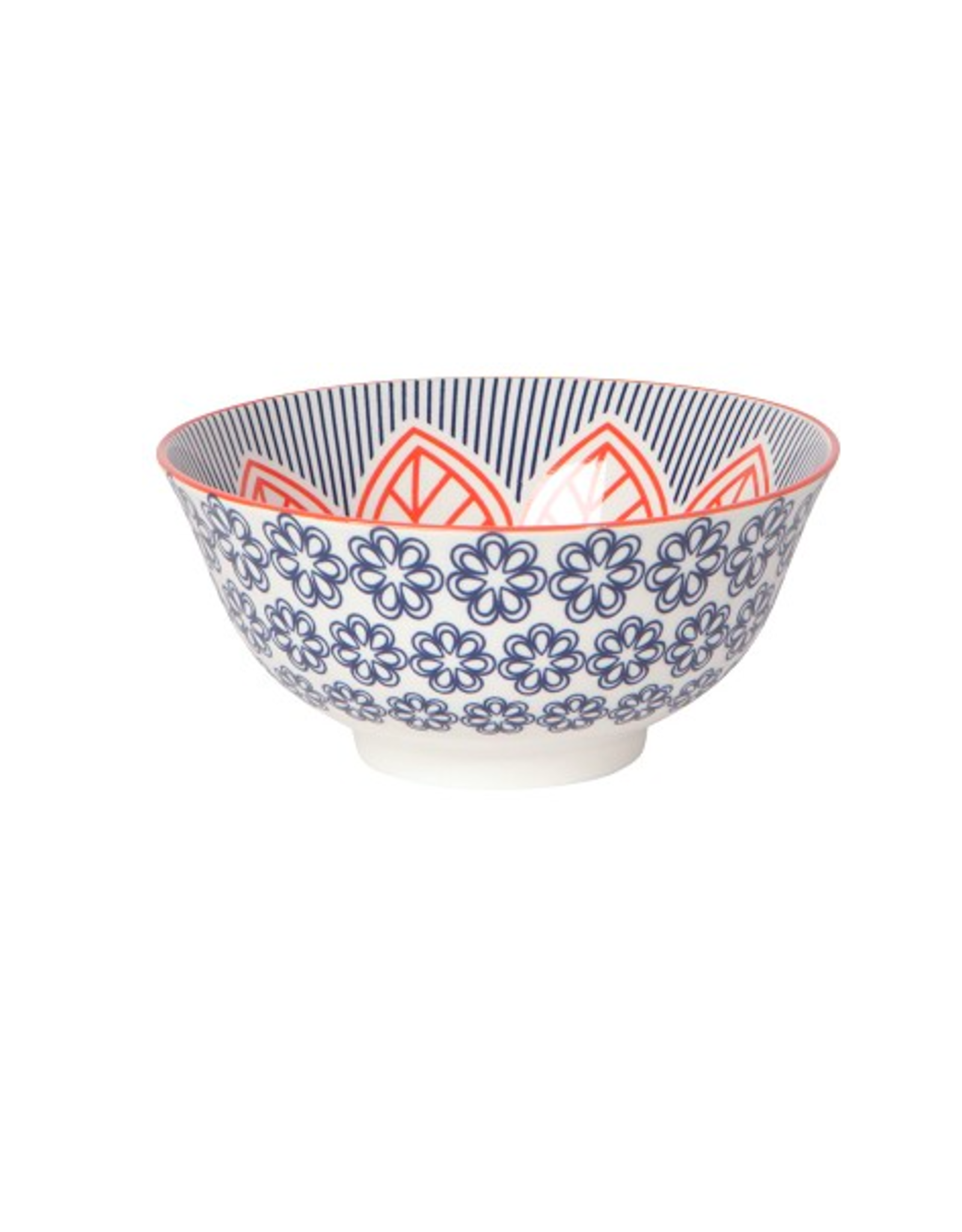 DCA - Bowl / Red & Blue Folk, 6"