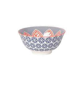 DCA - Bowl / Red & Blue Folk, 6"