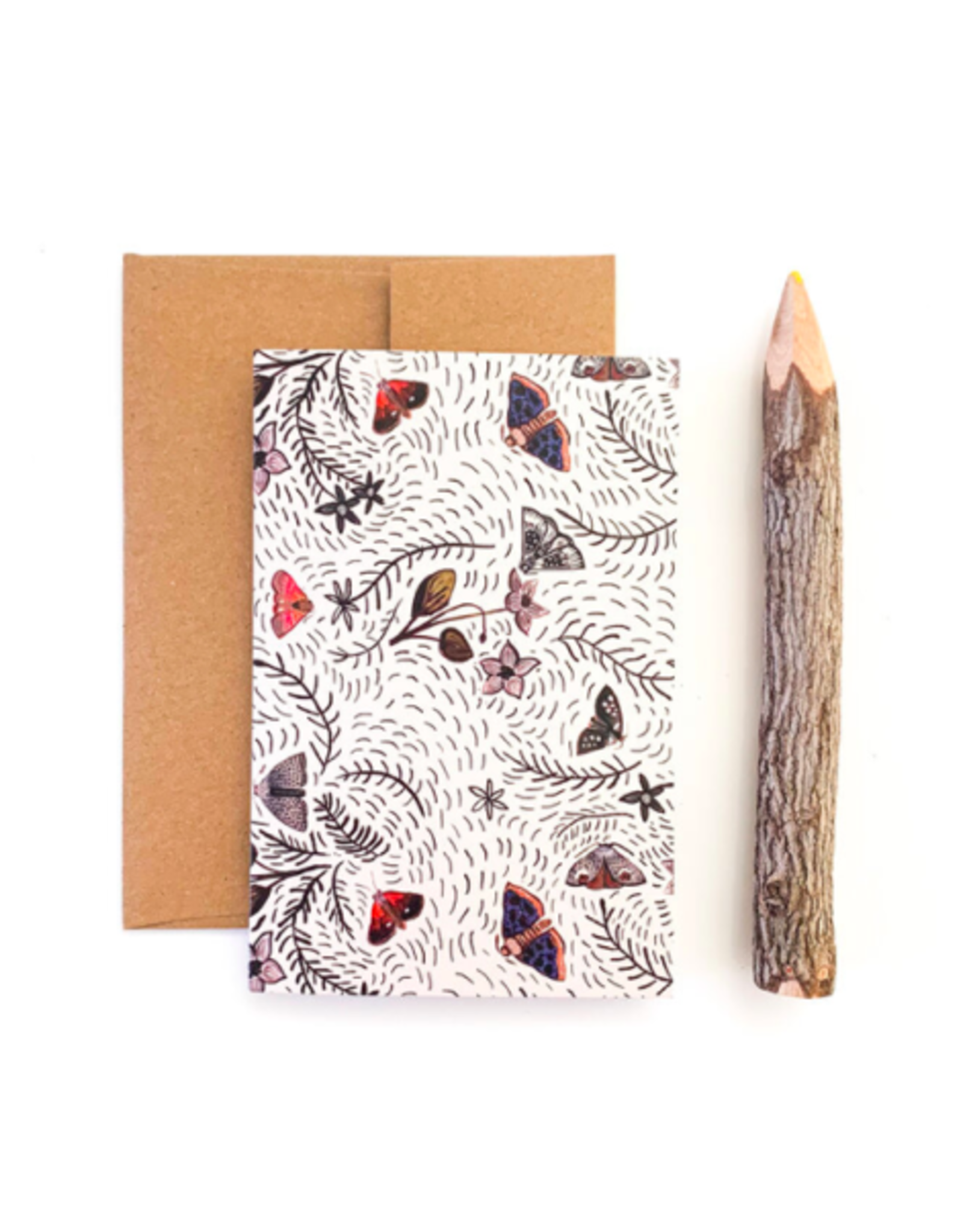 Briana Corr Scott - Card / Moths & Hellebore, 4 x 6