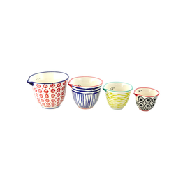 NIA - Measuring Cups / Set of 4, Painted Patterns