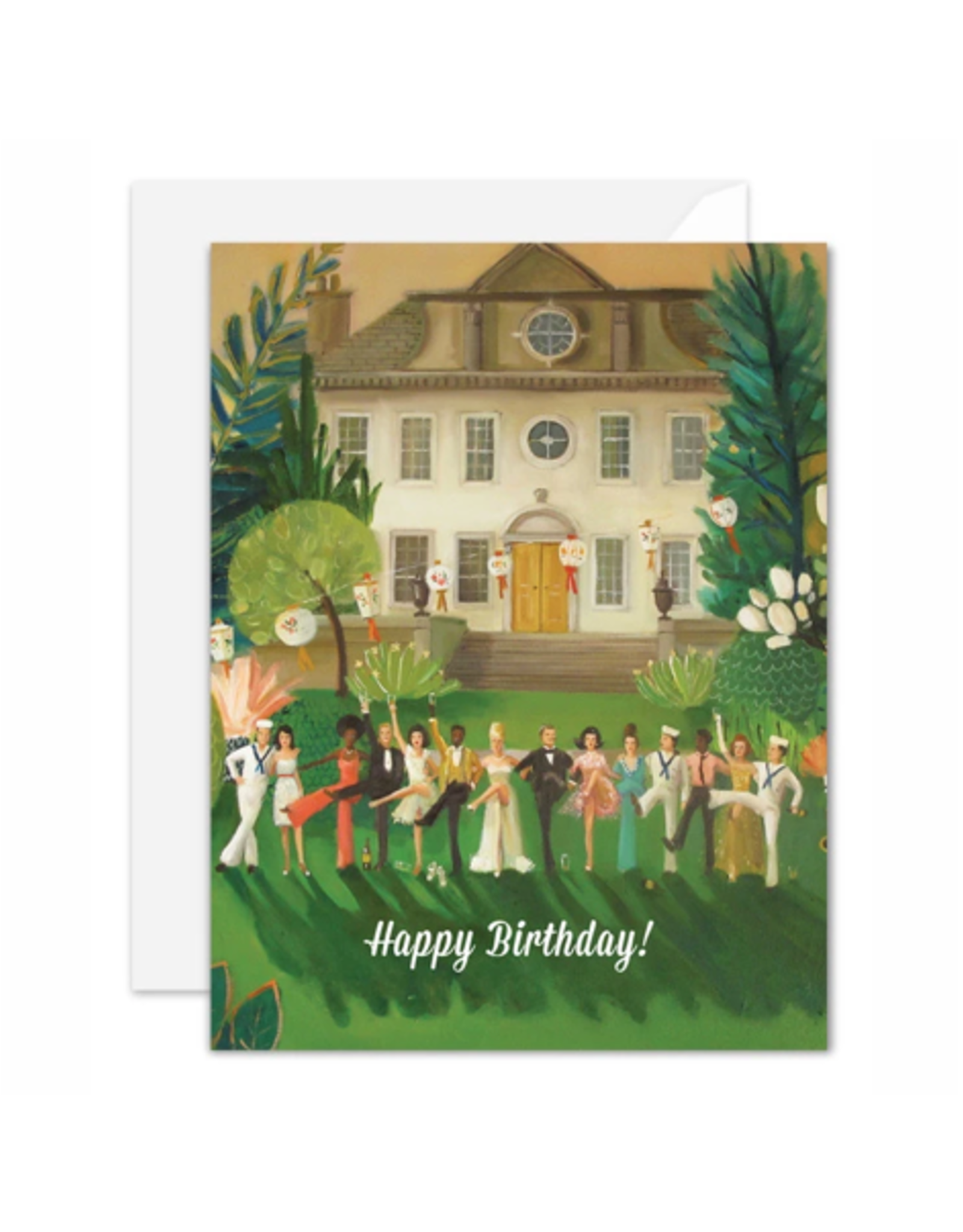 Janet Hill - Card / Happy Birthday, Whiskey Sour High Kick, 4.25 x 5.5"