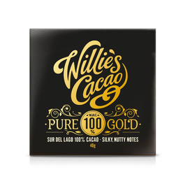 DLE - Willie's Cacao Chocolate Bar / Pure Gold 100% Cacao Chocolate, 40g