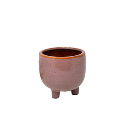 NIA - Footed Planter / Misty Rose, 3.5”