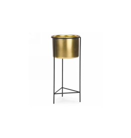 TIMCo AES - Planter in Stand / Gold & Black, 4.5 x 11"