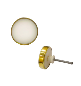 NTH - Knob / Brass, Cream Resin