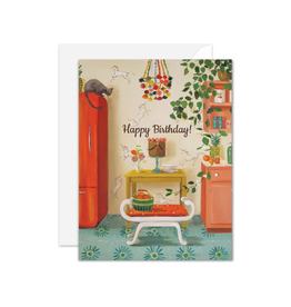 Janet Hill - Card / Happy Birthday! Unicorns, 4.25 x 5.5"