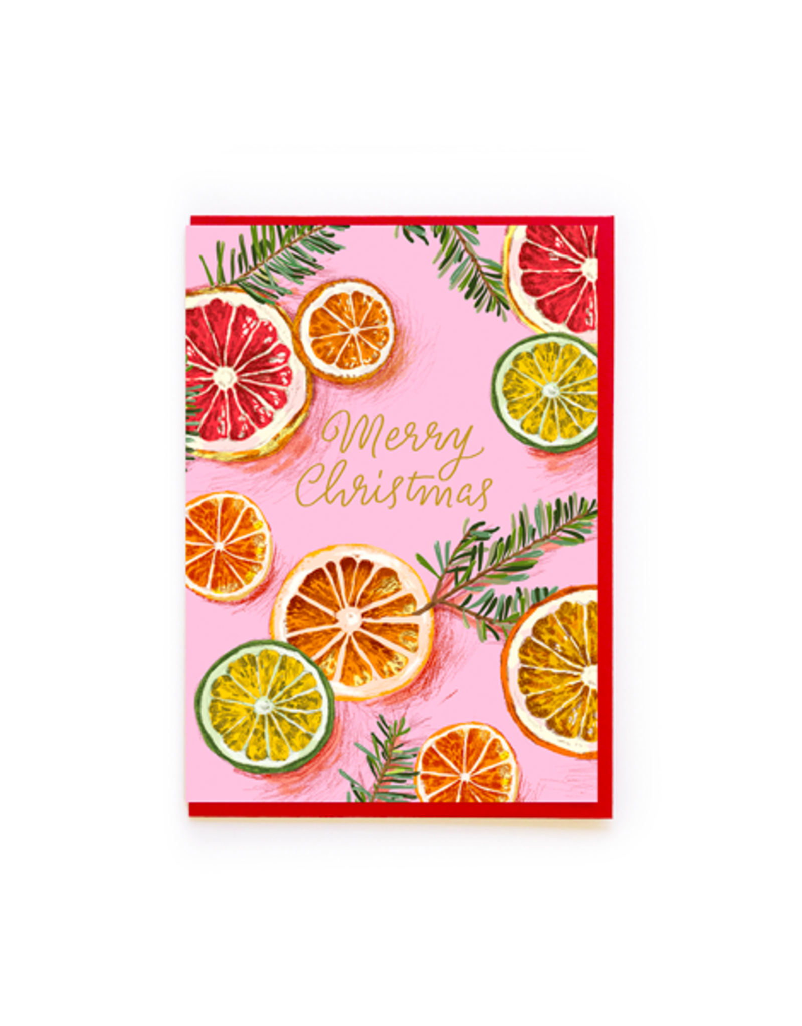 The Independent Mercantile Co. PPS - Card / Merry Christmas, Oranges, 4.25 x 6"