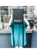 Mailbox - Modern, Galvanized Black