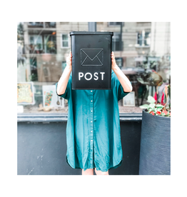 Mailbox - Modern, Galvanized Black