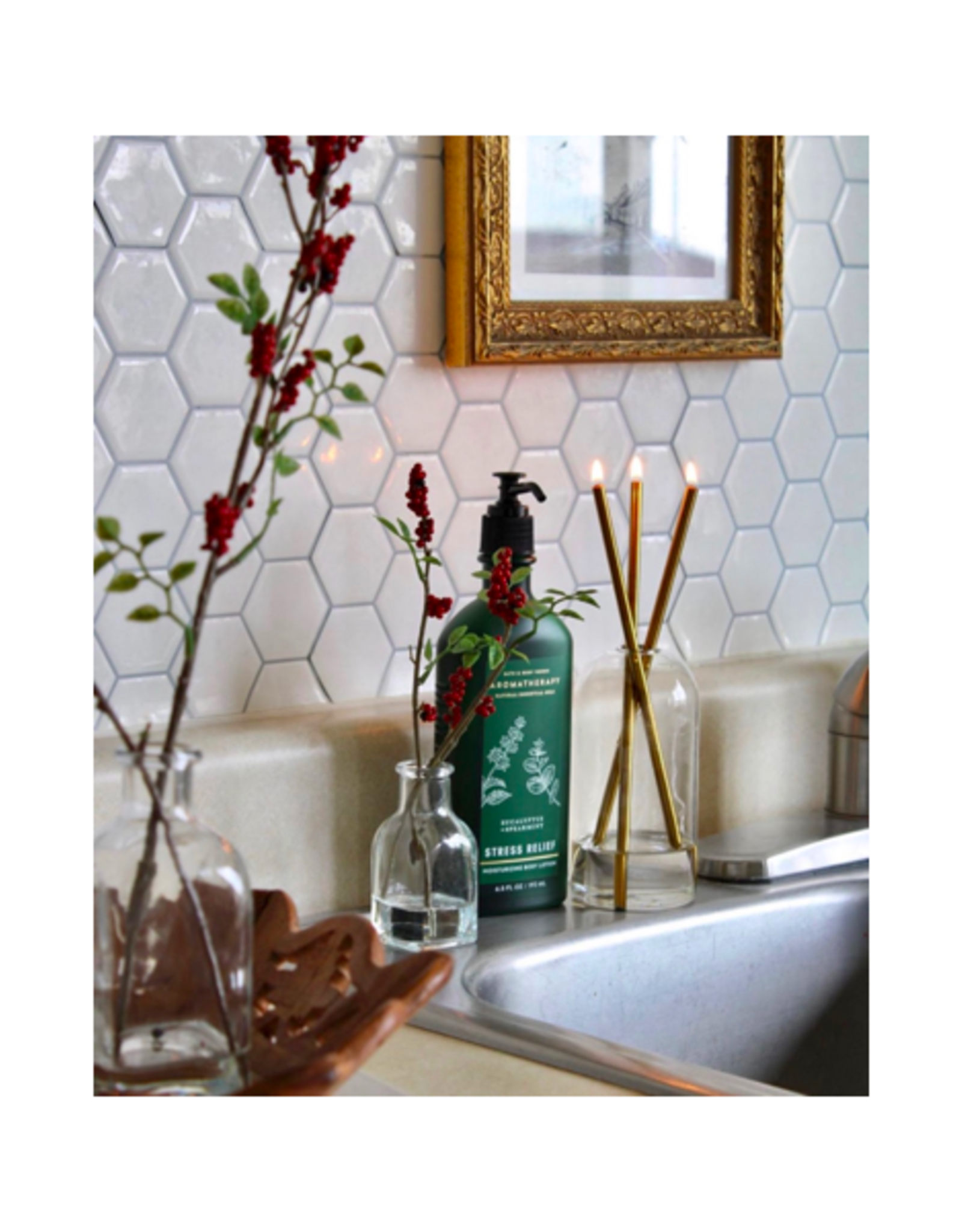 Candlesticks - Everlasting Candle Co., Gold, Set of 3