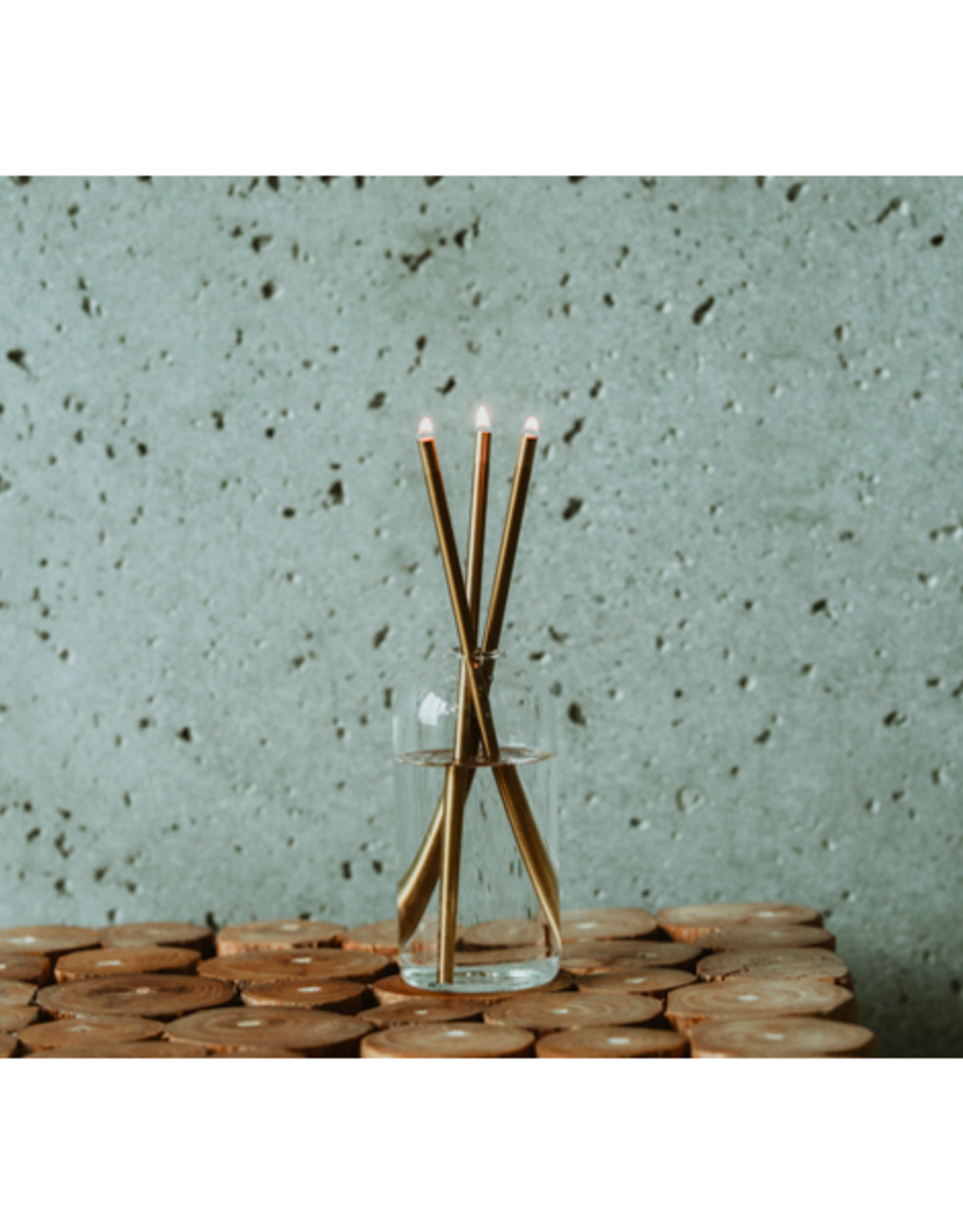 Candlesticks - Everlasting Candle Co., Gold, Set of 3