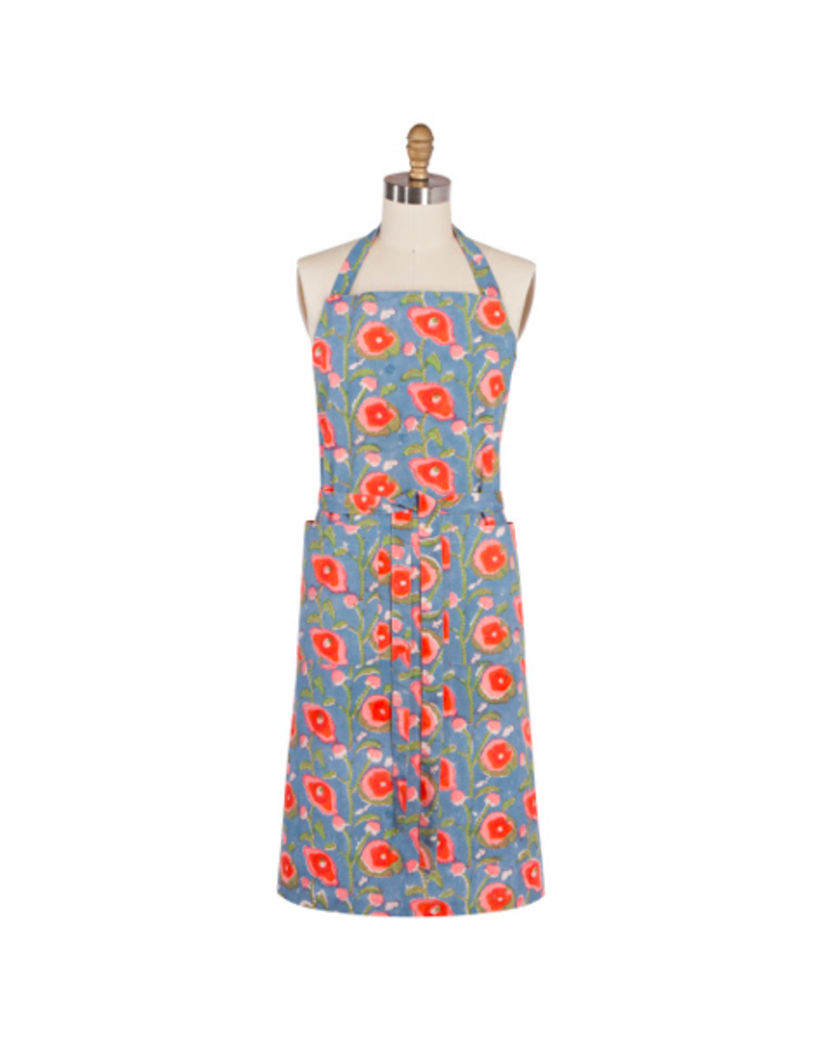 Apron - Poppy Block Print