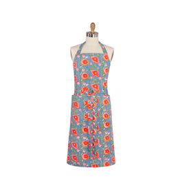 Apron - Poppy Block Print