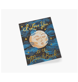 Rifle Paper - Card / I Love You to the Moon & Back, 4.25 x 5.5"