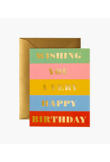 Rifle Paper - Card / Wishing You a Very Happy Birthday, 4.25 x 5.5"