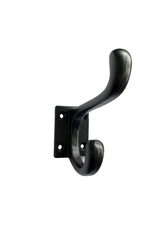 TIMCo NTH - Double Wall Hook / Hat Hanger, Black, 3.5"