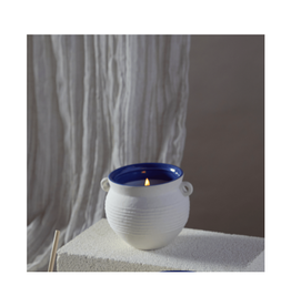 PAX - Soy Candle / Cliff & Hinoki Wood, White Pot, 8.5 oz