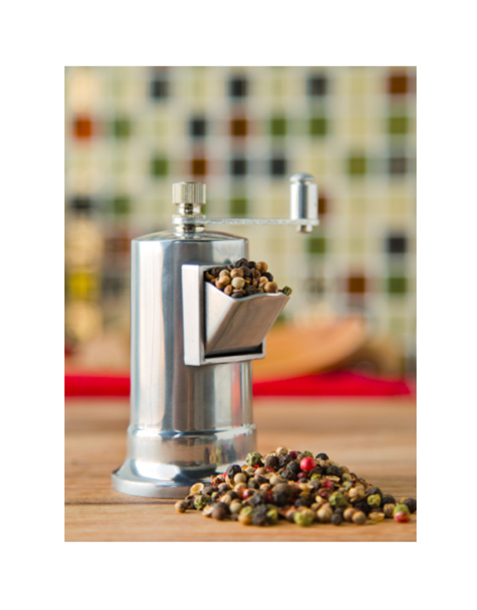 FUN - Pepper Mill with Drawer / Polished Aluminium