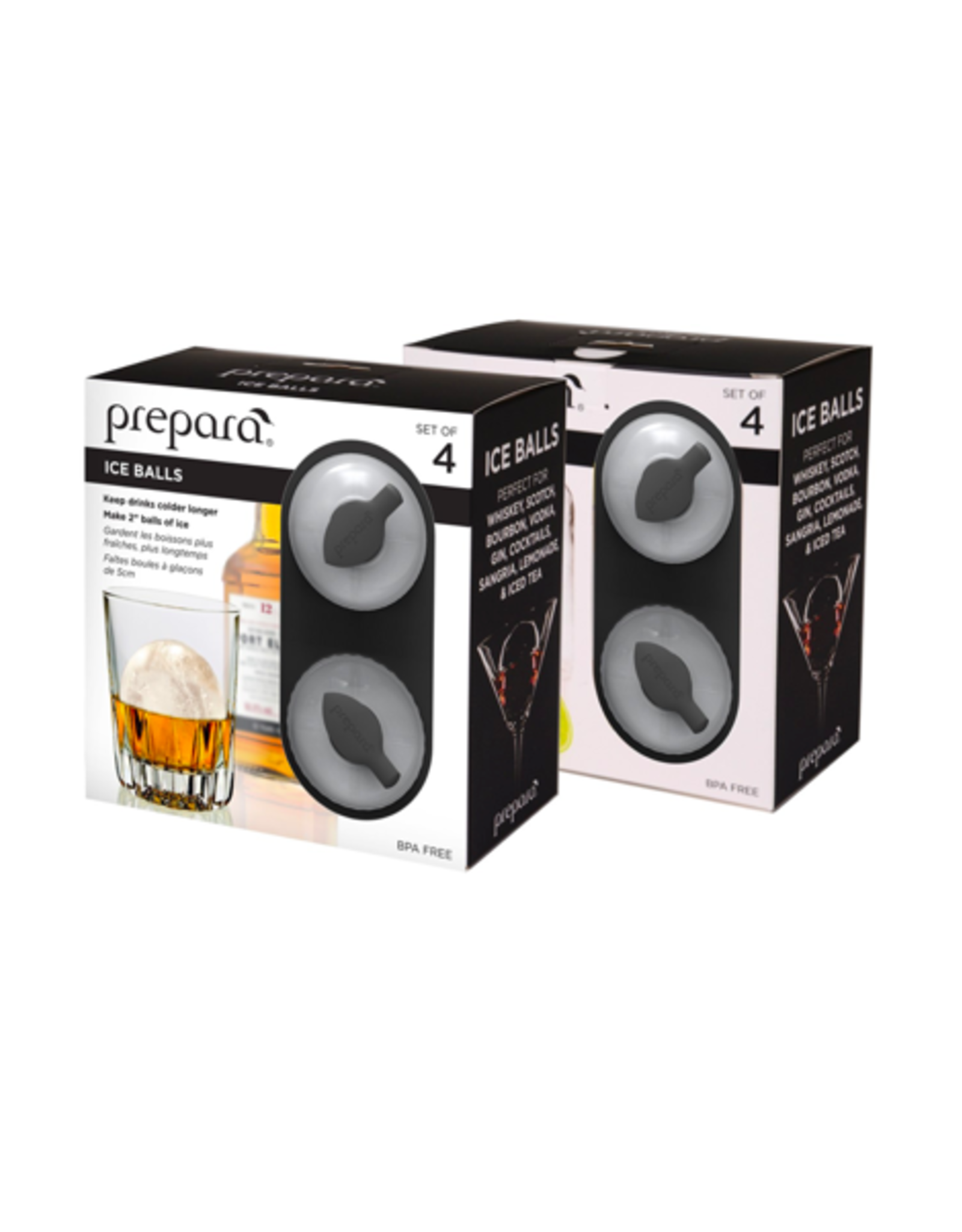 Ice Spheres - Black, Set of 4