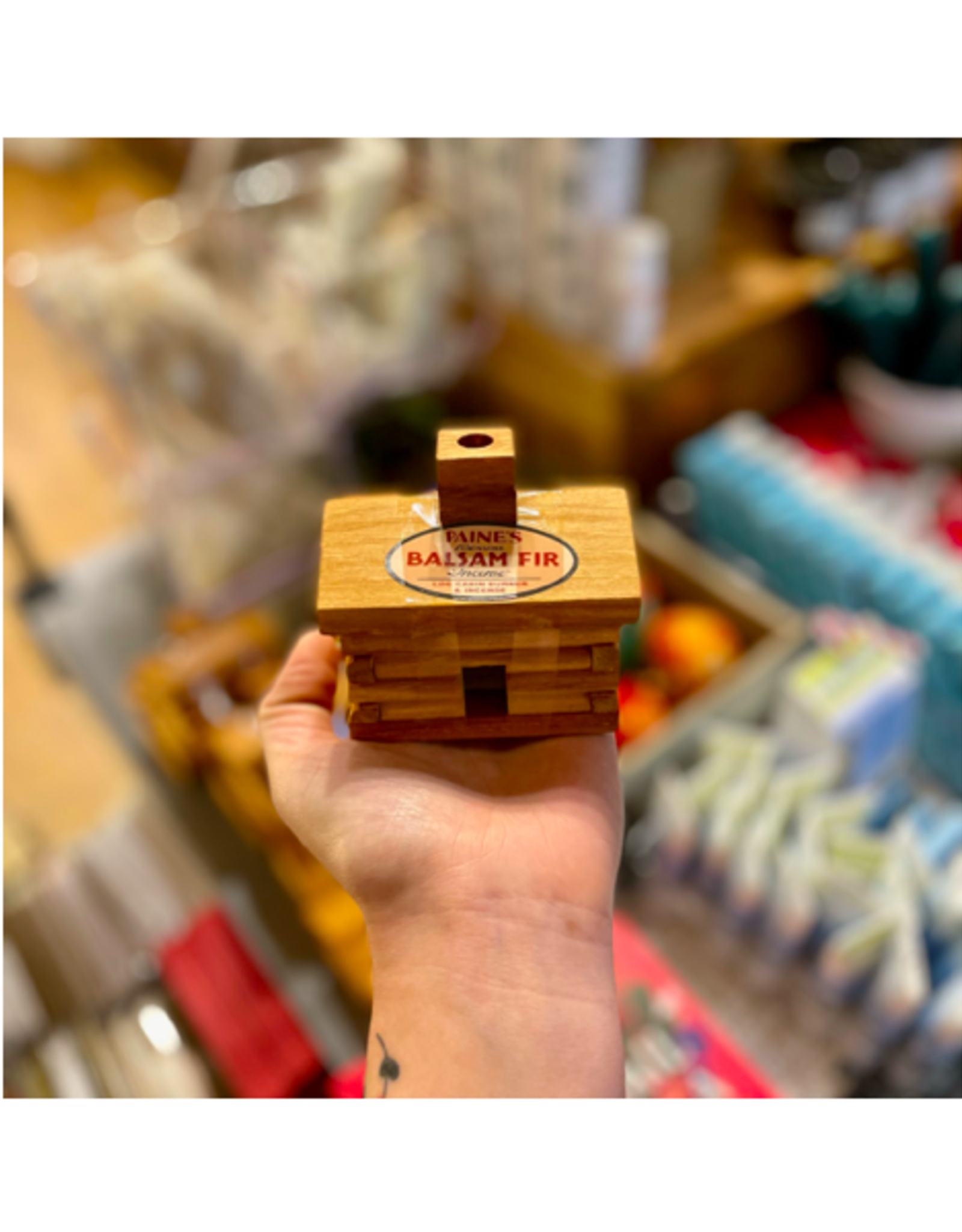 Incense and Log Cabin Holder - Balsam Fir