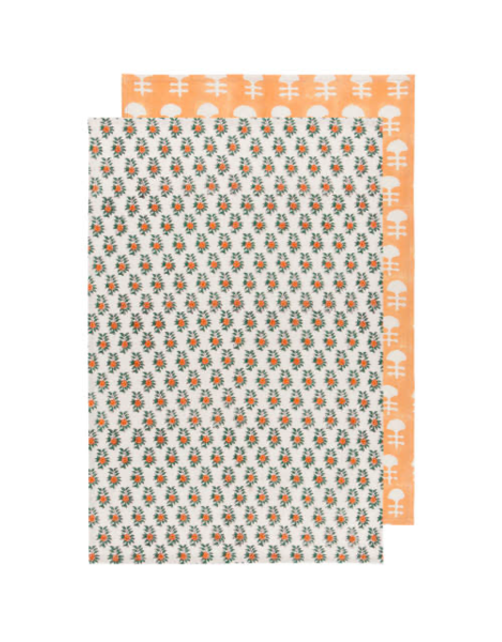 Tea Towel - Spring Block Print, Set of 2