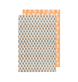 Tea Towel - Spring Block Print, Set of 2