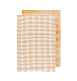 DCA - Tea Towel / Set of 2, Honeycomb, Golden