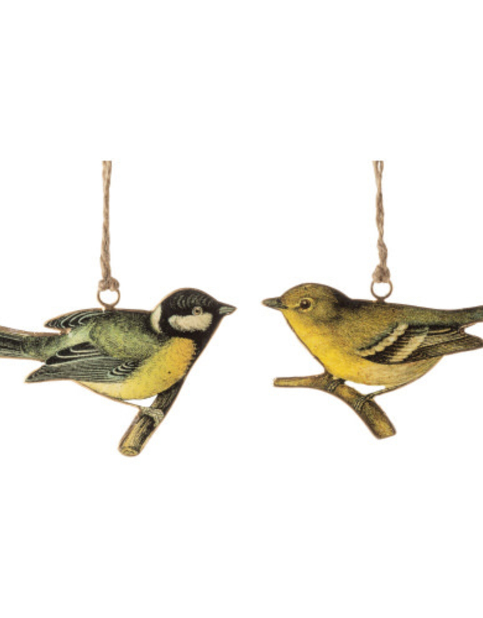 SEE - Holiday Ornament / Metal Bird, Yellow