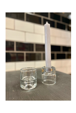Candle Holder - Taper & Tealight Reversible, Glass