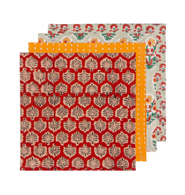 Cloth Napkin - Autumn Block Print, Set of 4
