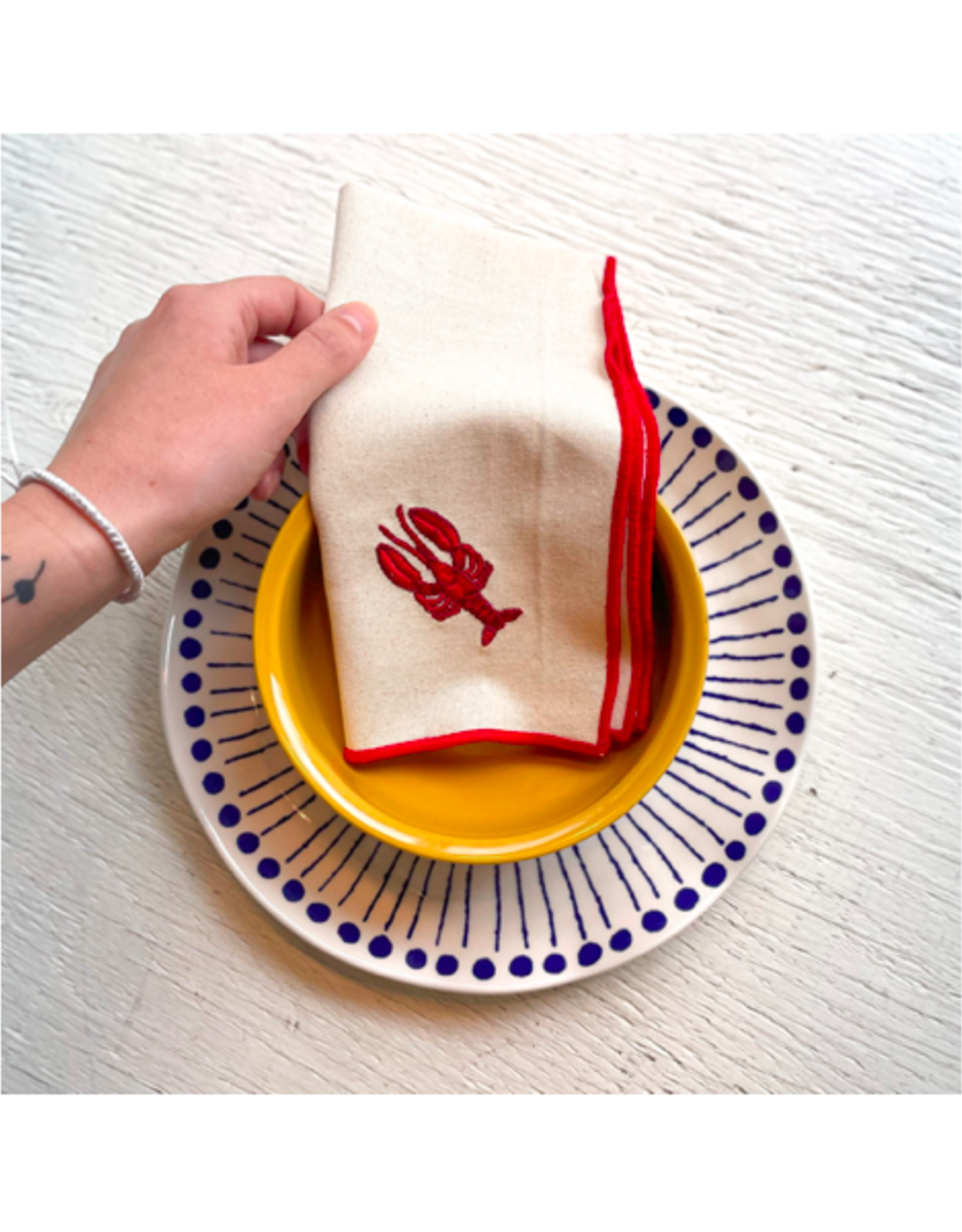 ATT - Napkin / Lobster Embroidery