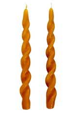 Taper Candle - Spiral, Whiskey