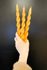 Taper Candle - Spiral, Whiskey
