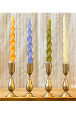 Taper Candle - Spiral, Sapphire